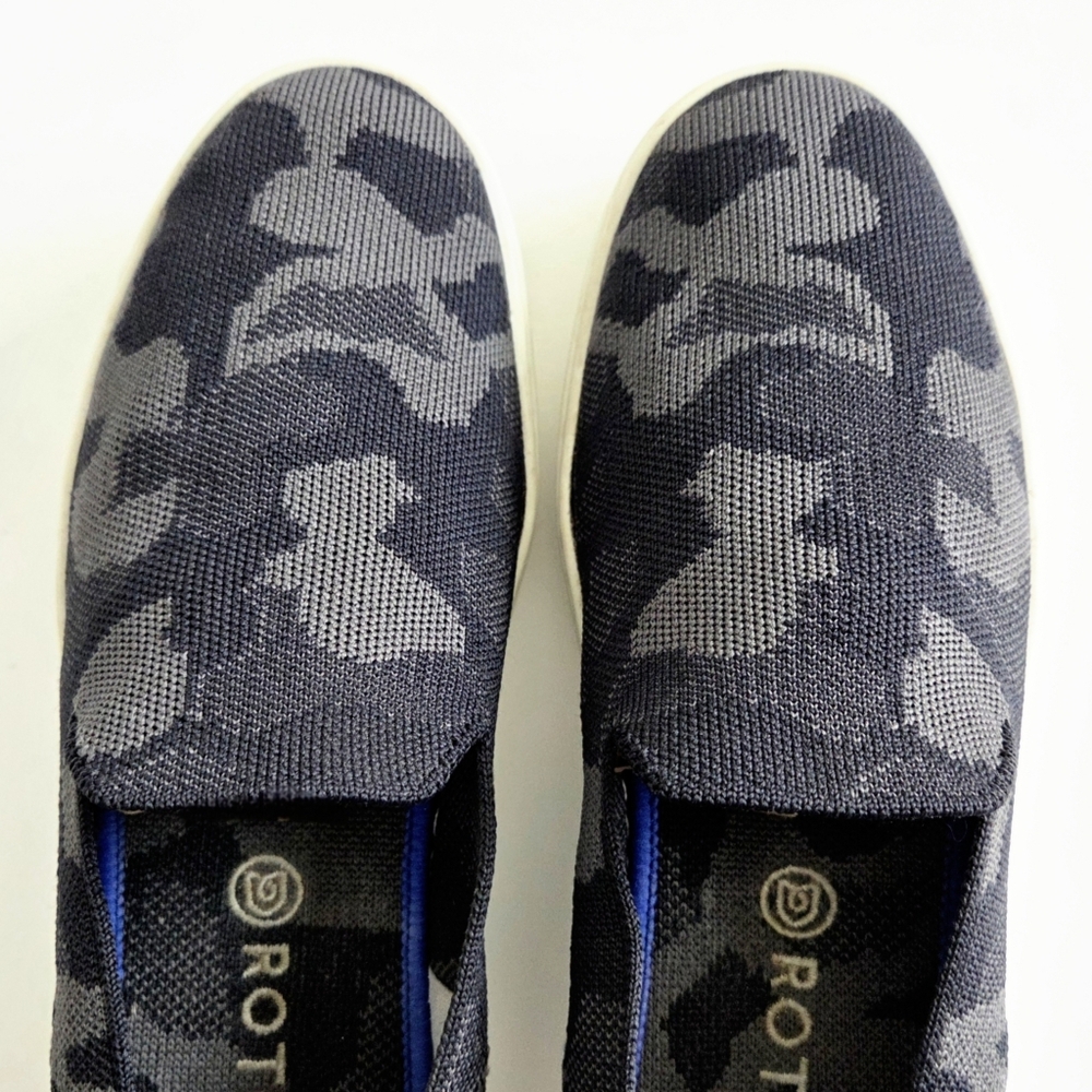 Rothy's Camo Pattern Slip-On Sneakers, Gray & Black  Size 9 - Picture 14 of 16